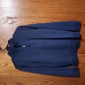 Croft & Barrow,  extra sofyt zipper pull over, Size Small, Grey/Blue